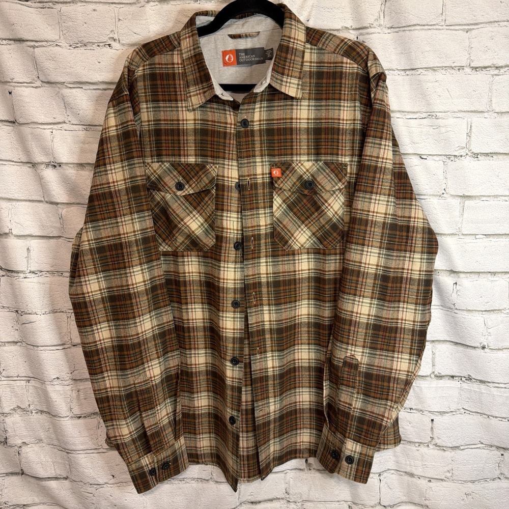 The American Outdoorsman Plaid Flannel Shirt Sz XL Men's